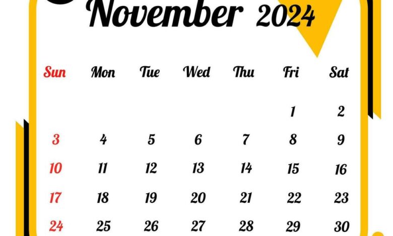 November 2024 Calendar