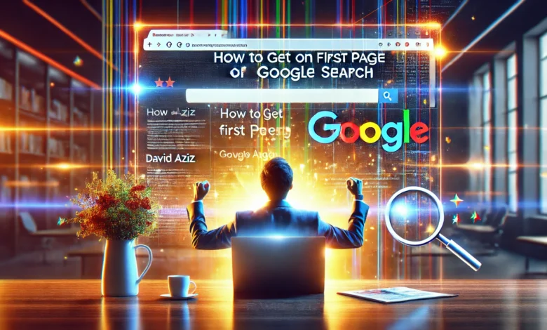 How to Get on First Page of Google Search David Aziz