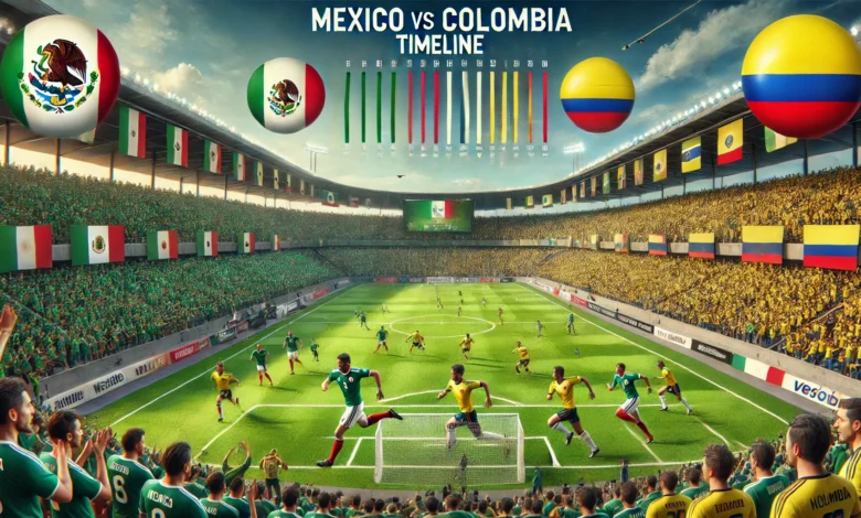 mexico national football team vs colombia national football team timeline
