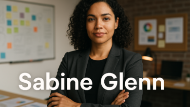 "sabine glenn professional portrait photo for branding and marketing" "sabine glenn speaking at a digital strategy event" "creative expert sabine glenn working on brand development project" "creative expert sabine glenn working on brand development project" "creative expert sabine glenn working on brand development project"