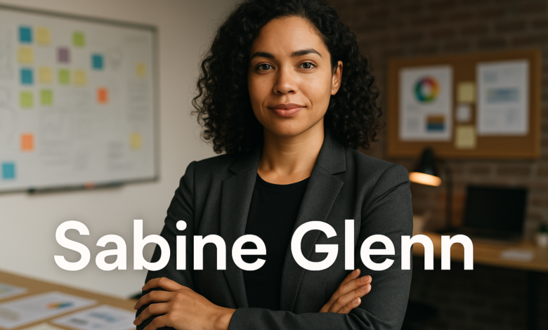 "sabine glenn professional portrait photo for branding and marketing" "sabine glenn speaking at a digital strategy event" "creative expert sabine glenn working on brand development project" "creative expert sabine glenn working on brand development project" "creative expert sabine glenn working on brand development project"