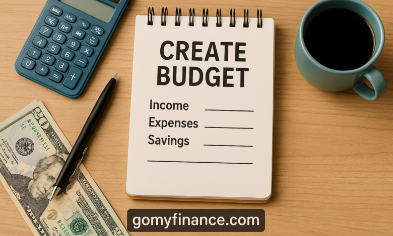 gomyfinance.com Create Budget